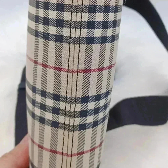 Burberry Nova Check Shoulder Bag Messenger Bag Diagonal Black Brown Flap - Picture 8 of 10